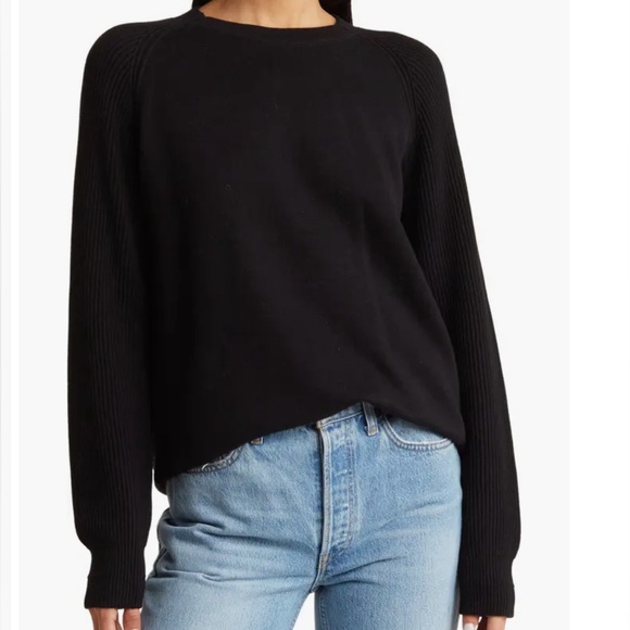 Vince Sweaters - Vince Ribbed Cotton Pullover, Glacier, NWT. Size Medium